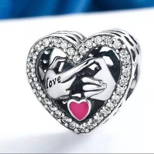 Crystal Heart Pinky Promises Charm